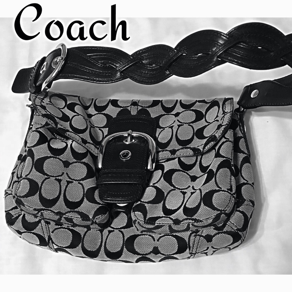 Classic Coach Bag with Braid Strap